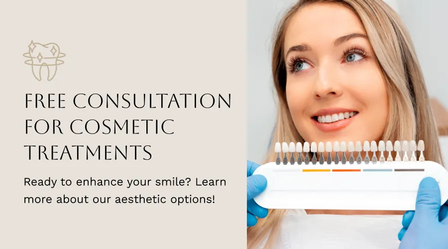 Special offer for free consultation for cosmetic treatments
